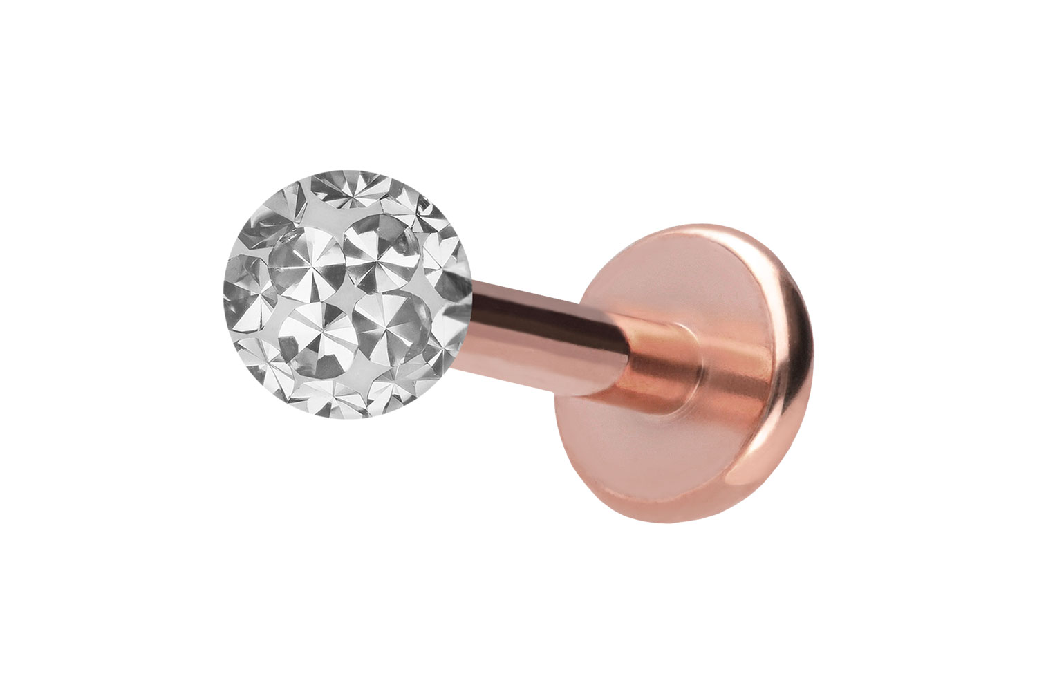 Titan Labret Piercing mit Push Fit EPOXY-KUGEL